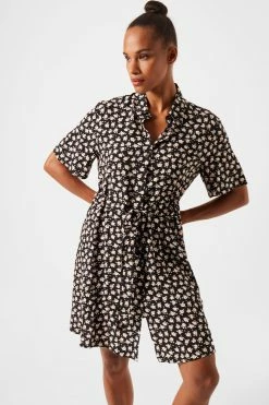 French Connection Aura Drape Shirt Dress