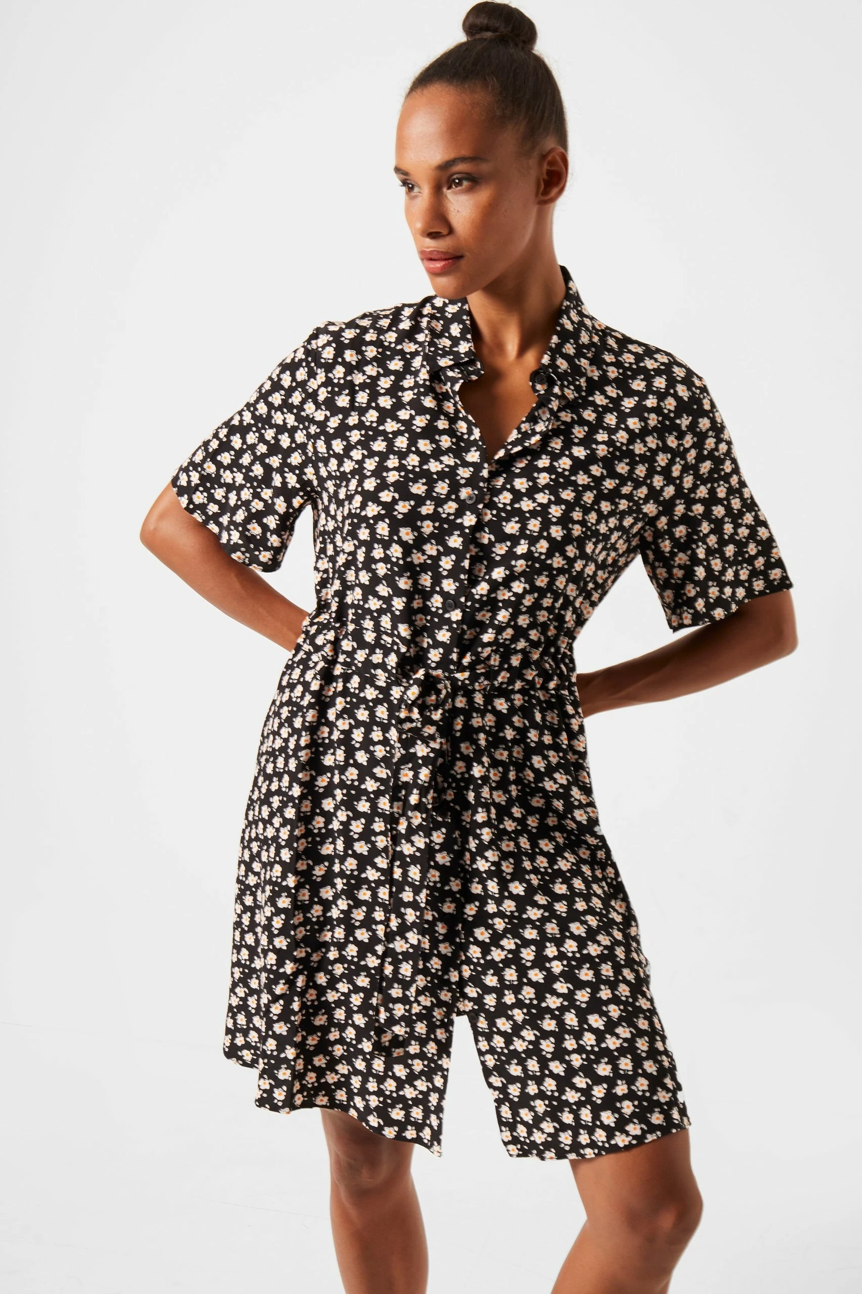 French Connection Aura Drape Shirt Dress 3 French Connection Aura Drape Shirt Dress