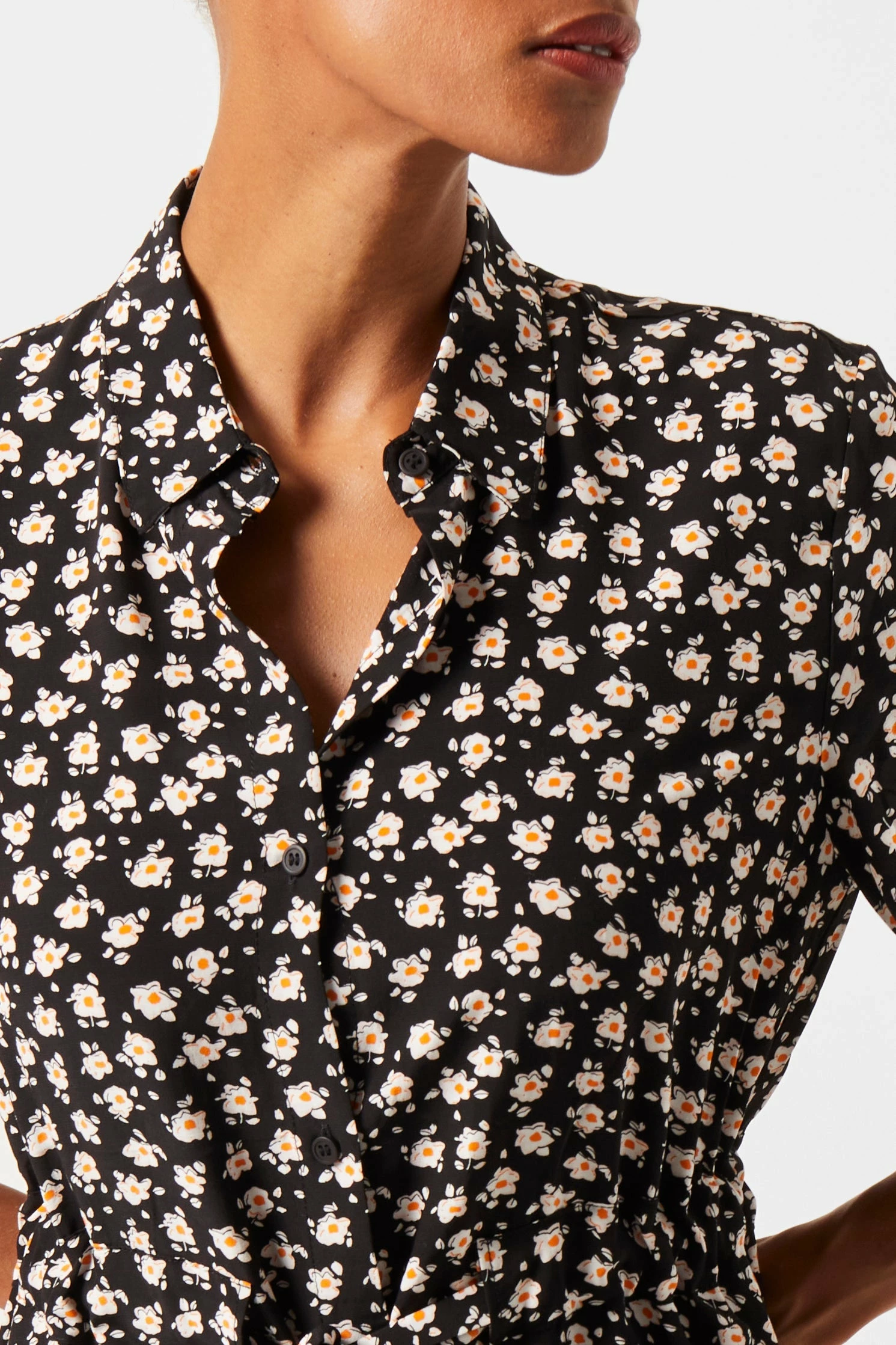 French Connection Aura Drape Shirt Dress 5 French Connection Aura Drape Shirt Dress - Image 3