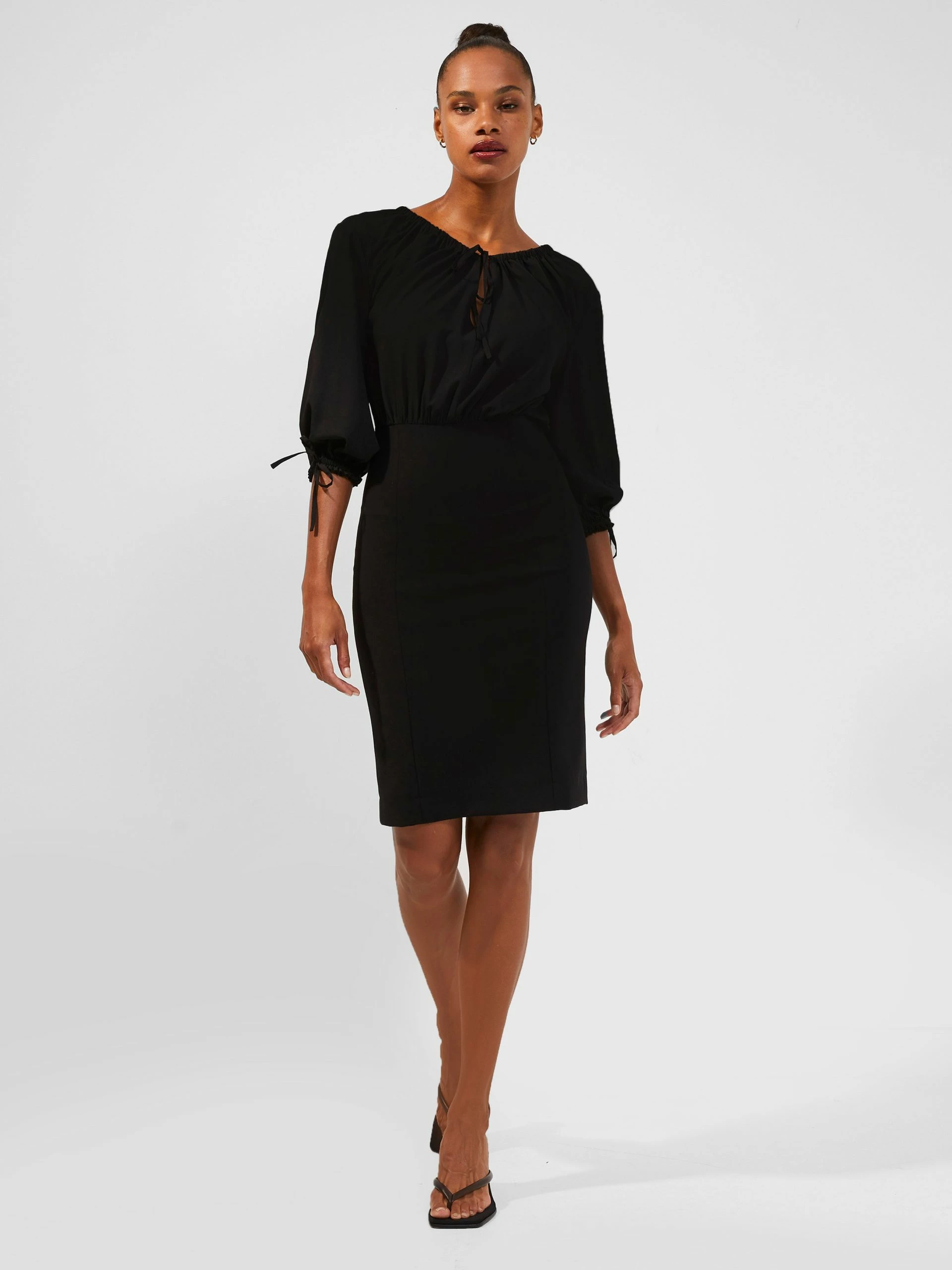 French Connection Courtney Crepe Mix Fitted Mini Dress 5 French Connection Courtney Crepe Mix Fitted Mini Dress - Image 3