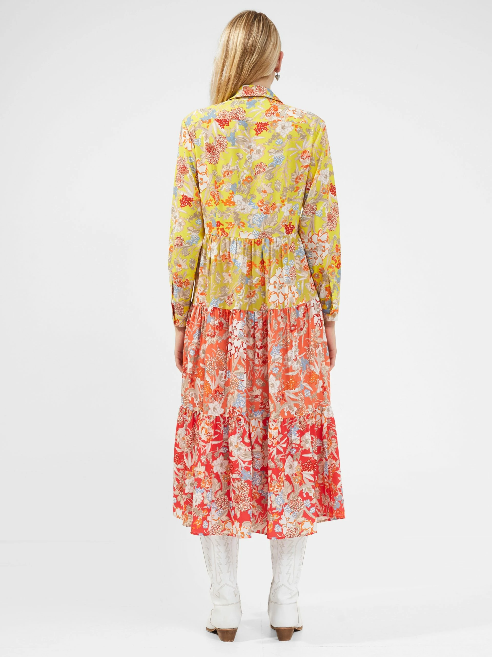 French Connection Blossom Tiered Button-Front Midi Dress 6 French Connection Blossom Tiered Button-Front Midi Dress - Image 4