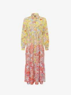 French Connection Blossom Tiered Button-Front Midi Dress 11 French Connection Blossom Tiered Button-Front Midi Dress -French Connection Shop 71SBH 90 MULTI 01copy2