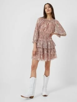 French Connection Demetra Tiered Gathered Skirt Dress -French Connection Shop 71SBW80copy