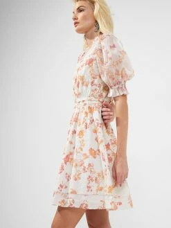 French Connection Diana Print Puff-Sleeve Dress 11 French Connection Diana Print Puff-Sleeve Dress -French Connection Shop 71SCE 90 1234copy