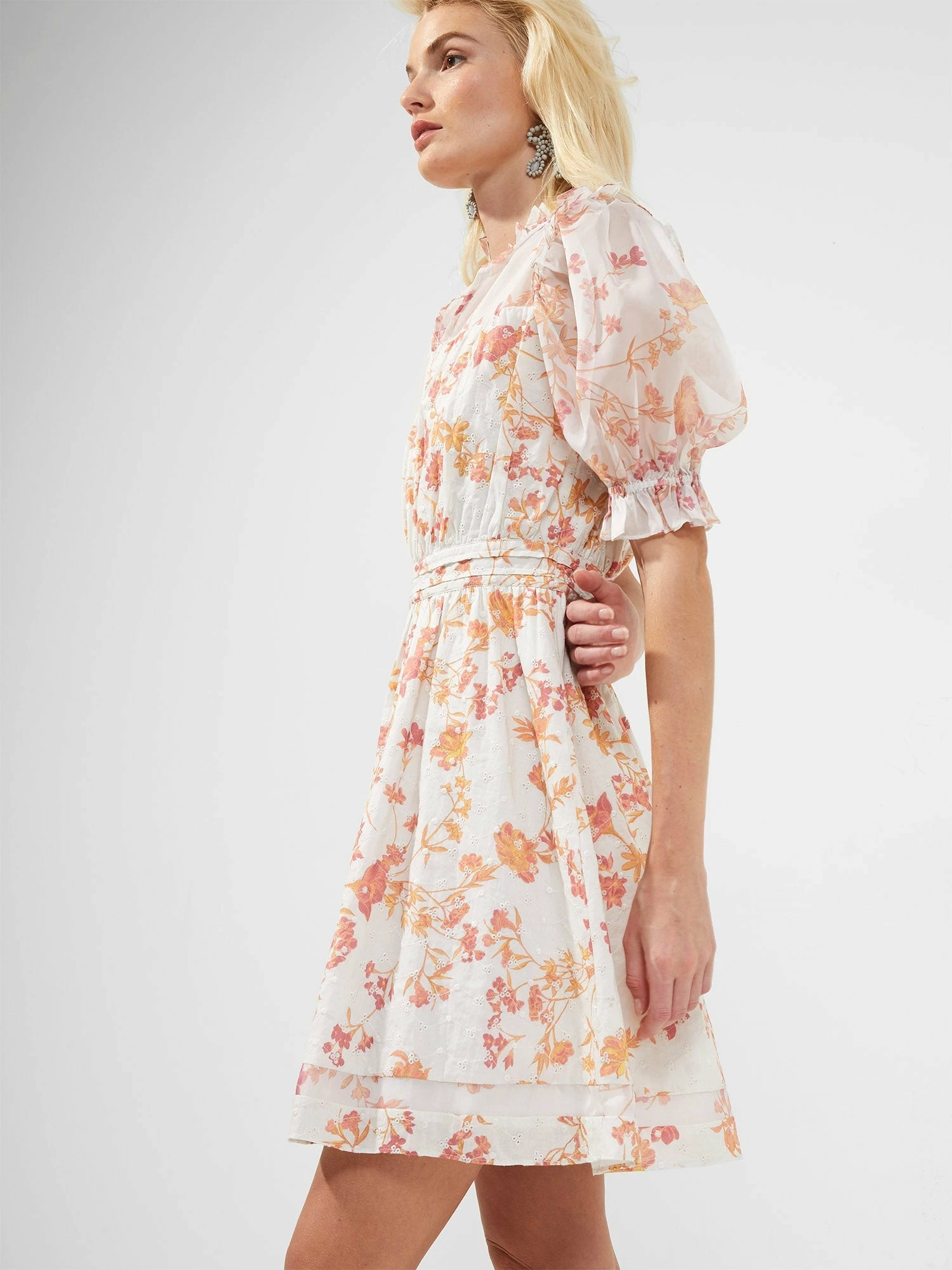 French Connection Diana Print Puff-Sleeve Dress 6 French Connection Diana Print Puff-Sleeve Dress - Image 4