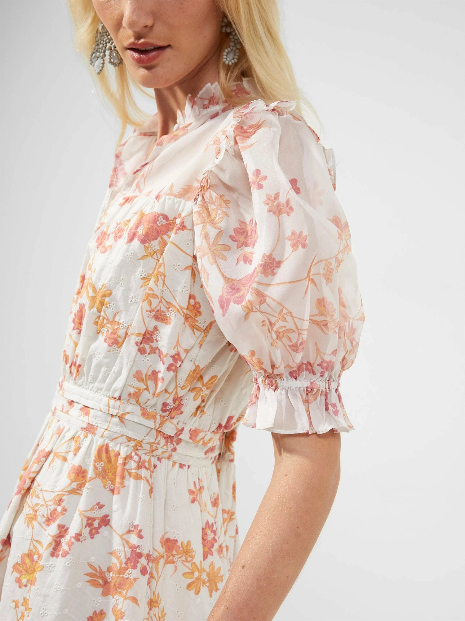 French Connection Diana Print Puff-Sleeve Dress 4 French Connection Diana Print Puff-Sleeve Dress - Image 2