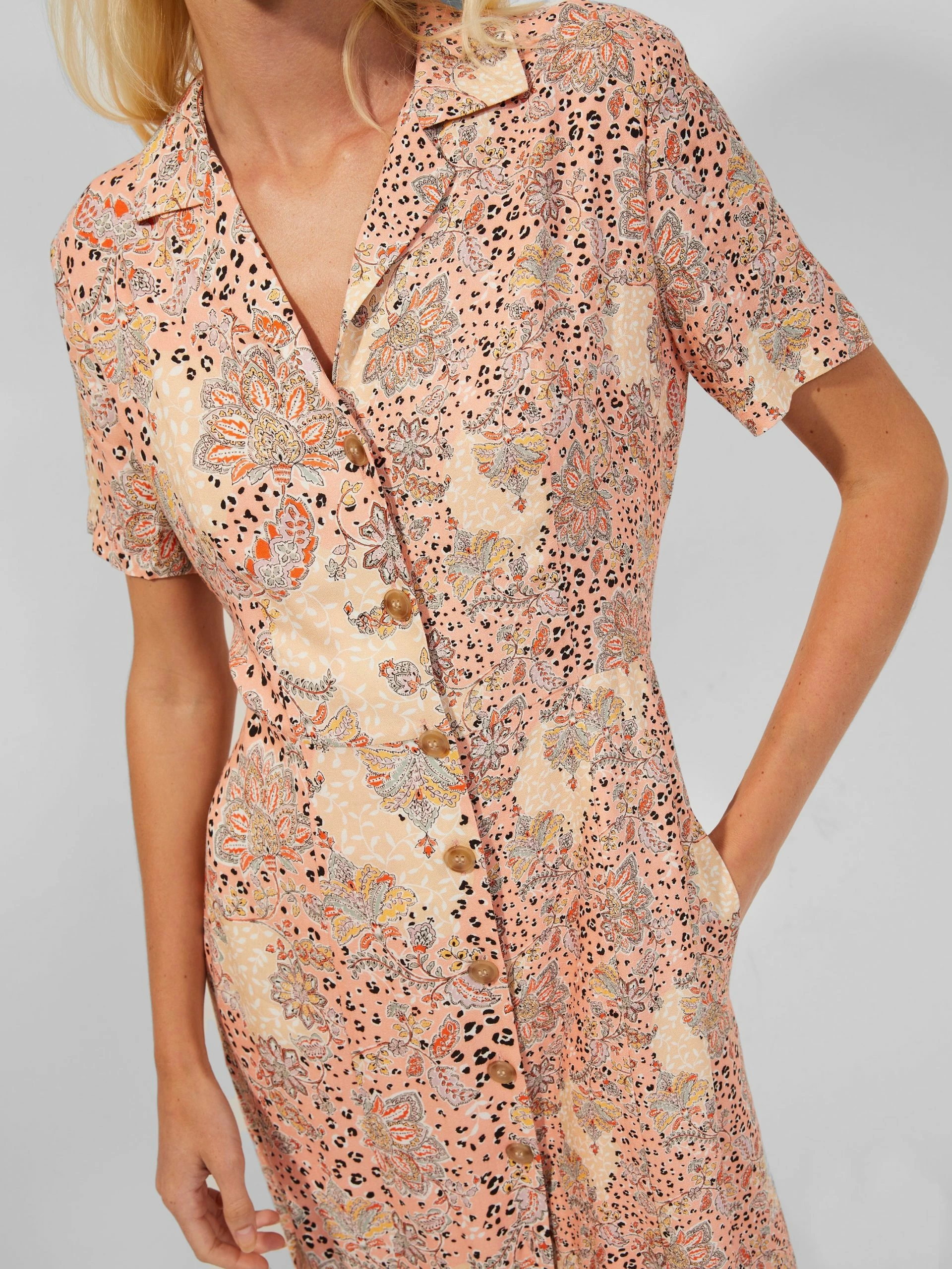 French Connection Demetra Drape Button-Front Dress 5 French Connection Demetra Drape Button-Front Dress - Image 3