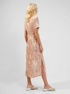 French Connection Demetra Drape Button-Front Dress 10 French Connection Demetra Drape Button-Front Dress -French Connection Shop 71SCF 80 839copy