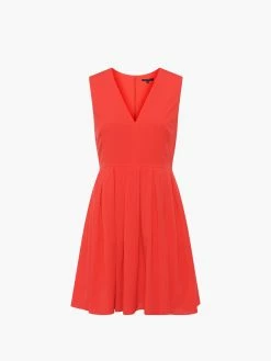 French Connection Courtney Crepe Pleated Mini Dress -French Connection Shop 71SDG 60 HIBISCUS 01copy