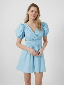 French Connection Rhodes Poplin V-Neck Mini Dress