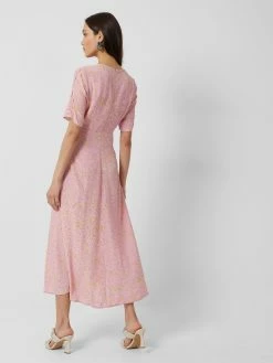 French Connection Stacie Daisy Drape Midi Dress -French Connection Shop 71SEU50 1635copy2