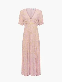 French Connection Stacie Daisy Drape Midi Dress -French Connection Shop 71SEU50 copy