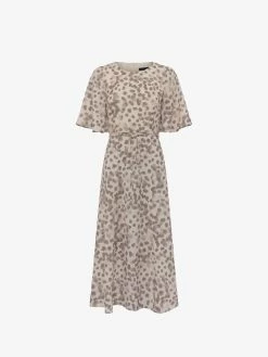 French Connection Eva Verona Crepe Midi Dress -French Connection Shop 71SFB 11 CLASSICCREAMMULTI 01copy