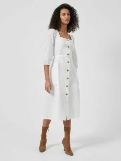 French Connection Lavanna Poplin Square-Neck Dress 10 French Connection Lavanna Poplin Square-Neck Dress -French Connection Shop 71SFE11 1165copy