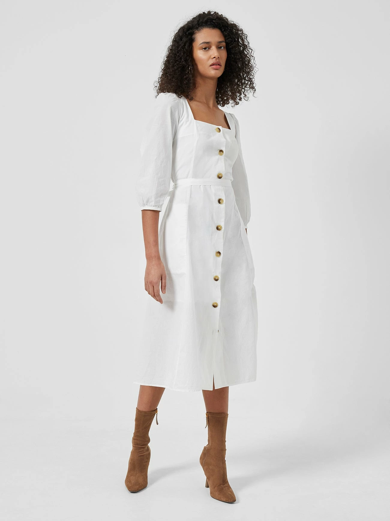 French Connection Lavanna Poplin Square-Neck Dress 5 French Connection Lavanna Poplin Square-Neck Dress - Image 3