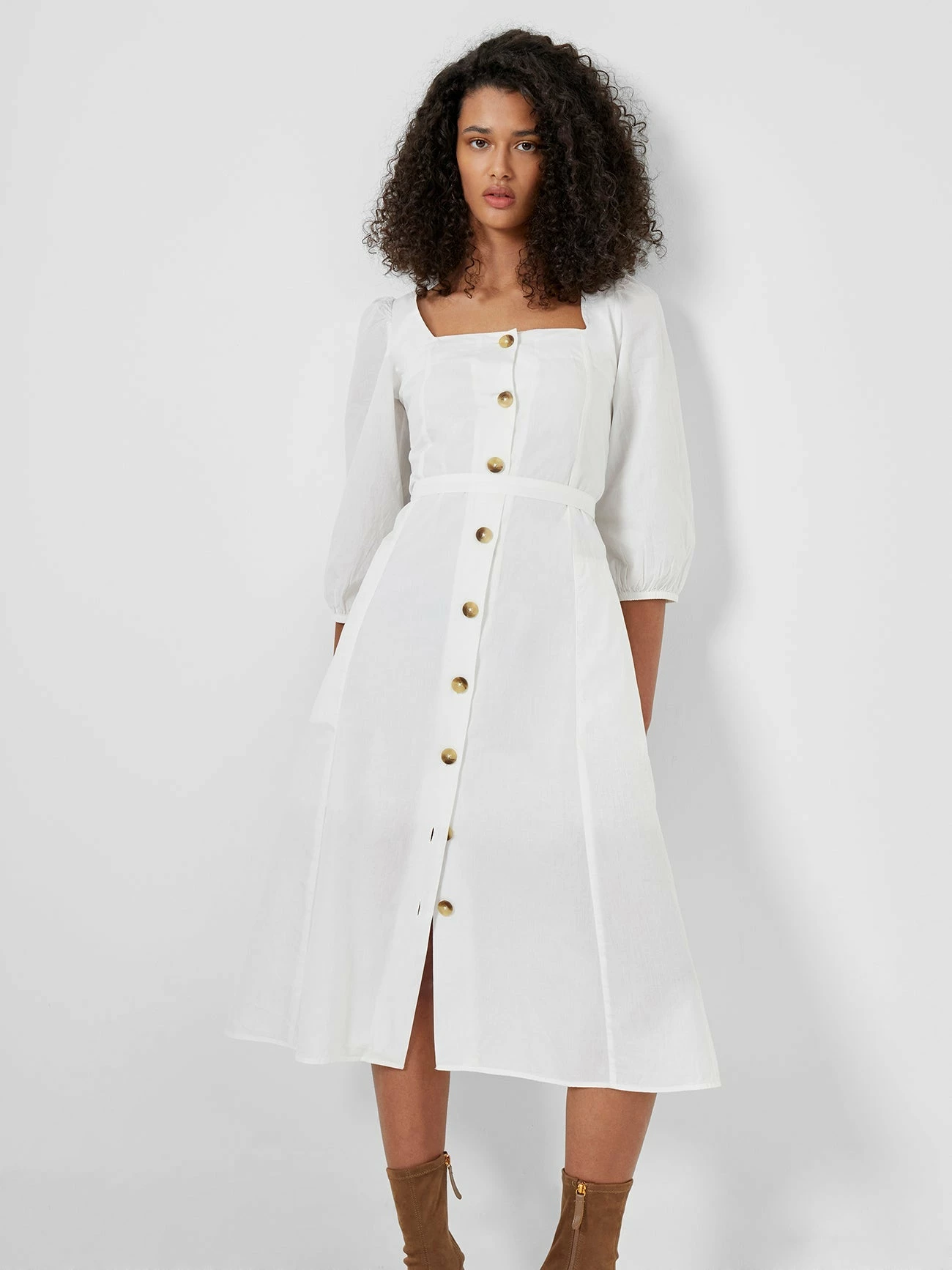 French Connection Lavanna Poplin Square-Neck Dress 4 French Connection Lavanna Poplin Square-Neck Dress - Image 2