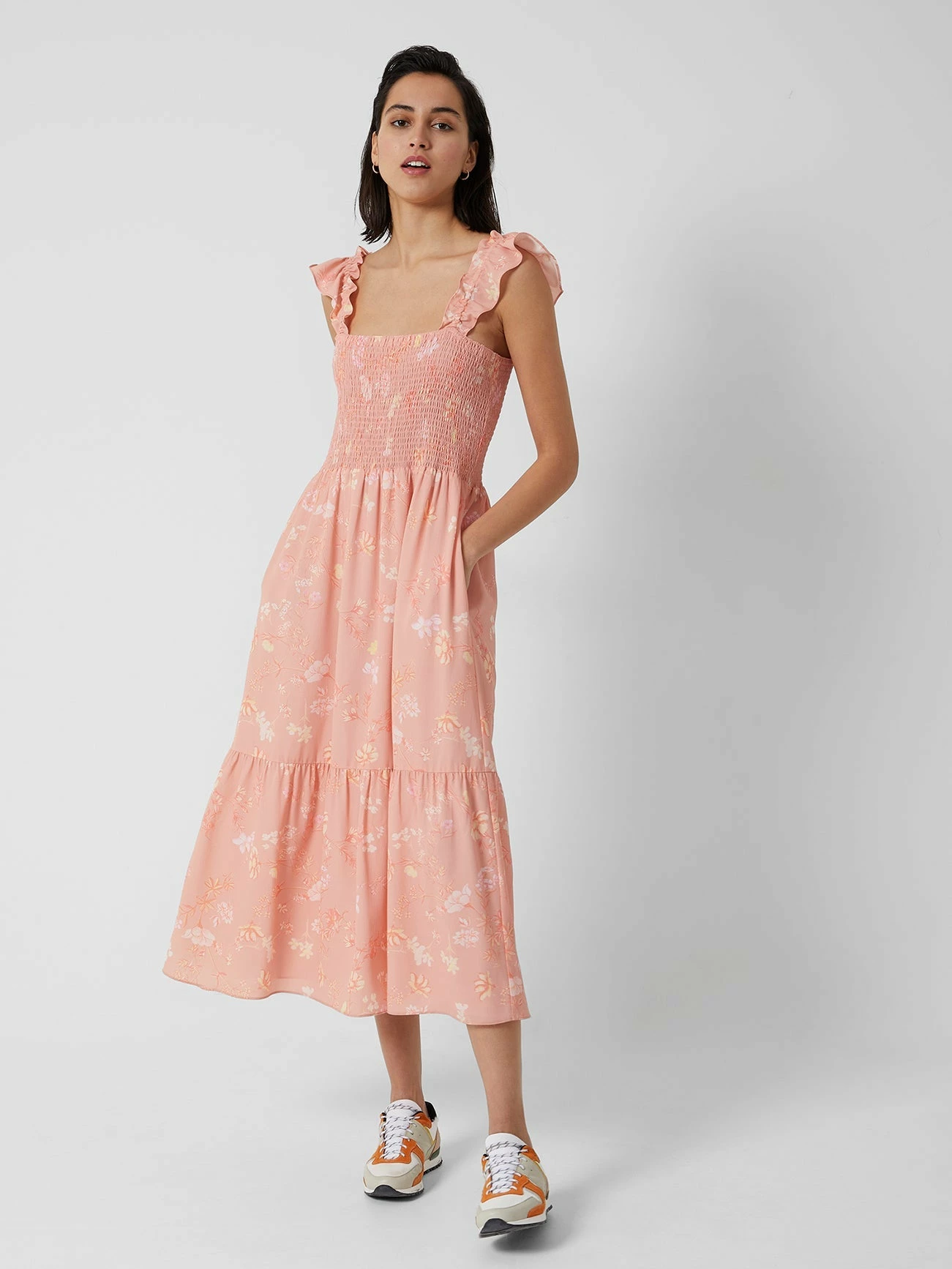 French Connection Diana Verona Drape Frill Dress 3 French Connection Diana Verona Drape Frill Dress