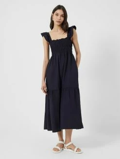 French Connection Isla Organic Tiered Skirt Midi Dress