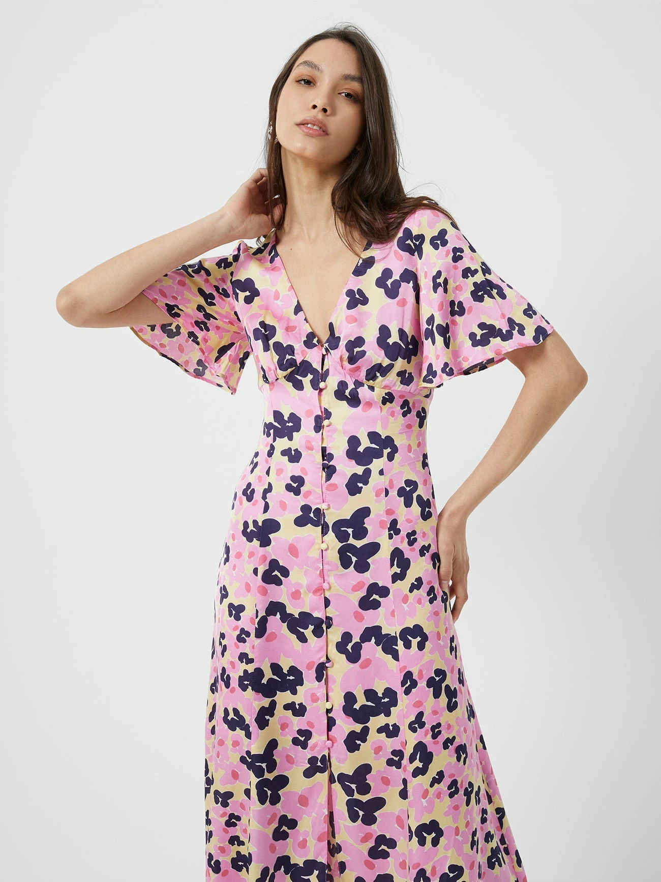 French Connection Cassia Elitan Long Tea Dress 6 French Connection Cassia Elitan Long Tea Dress - Image 4