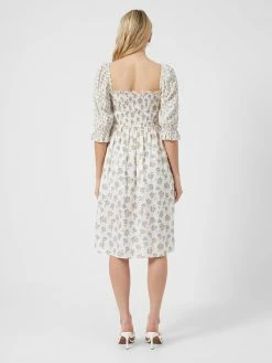 French Connection Doria Smock Balloon-Sleeve Dress 12 French Connection Doria Smock Balloon-Sleeve Dress -French Connection Shop 71SNE10 2copy