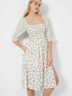French Connection Doria Smock Balloon-Sleeve Dress