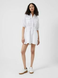 French Connection Ahia Cotton-Linen Shirt Mini Dress 9 French Connection Ahia Cotton-Linen Shirt Mini Dress -French Connection Shop 71SNO10 2214copy