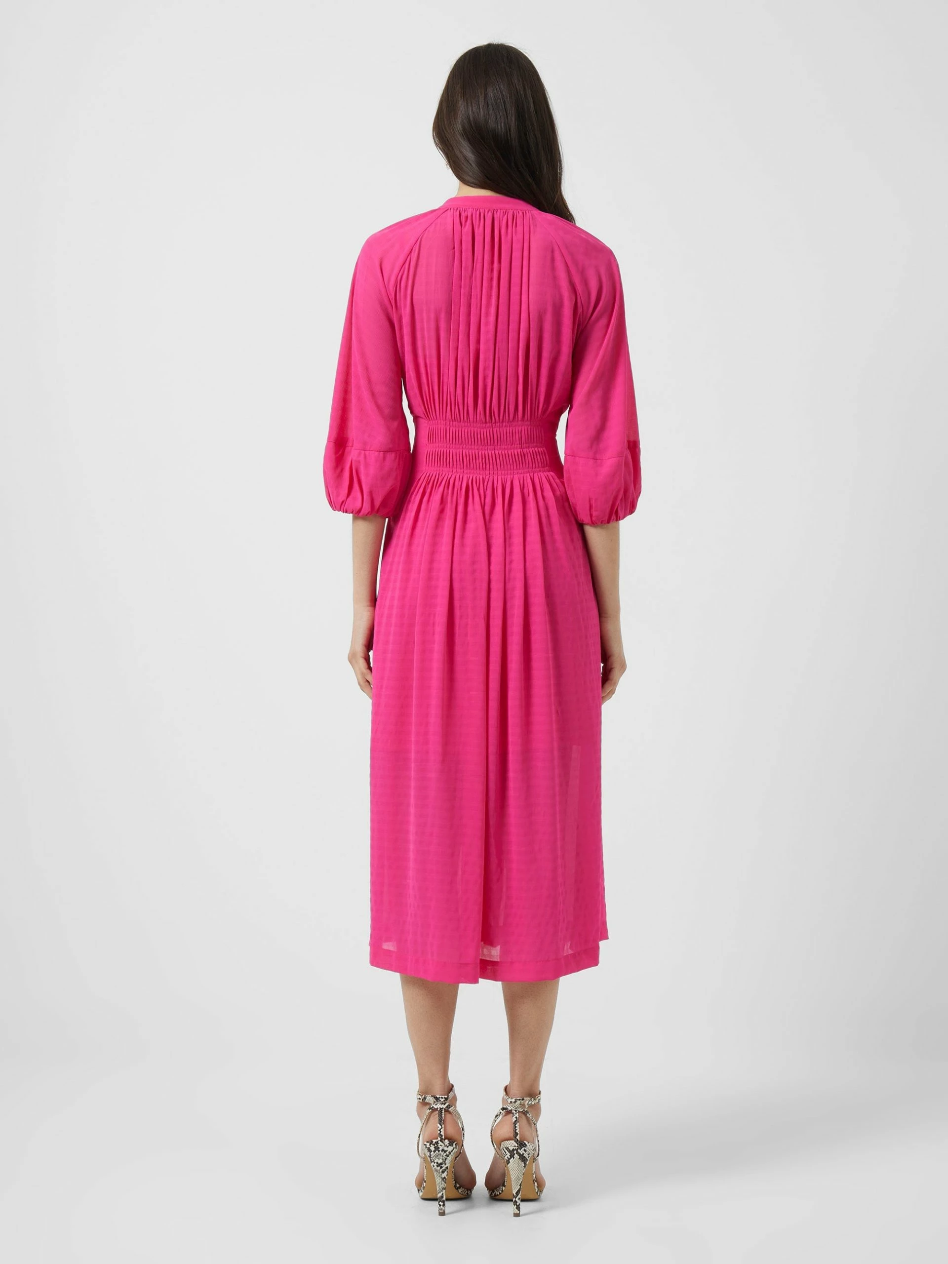 French Connection Cora Pleated Midi Dress 6 French Connection Cora Pleated Midi Dress - Image 4