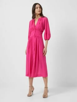 French Connection Cora Pleated Midi Dress