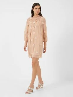 French Connection Aziza Lace High Neck Mini Dress 9 French Connection Aziza Lace High Neck Mini Dress -French Connection Shop 71SWX20 2