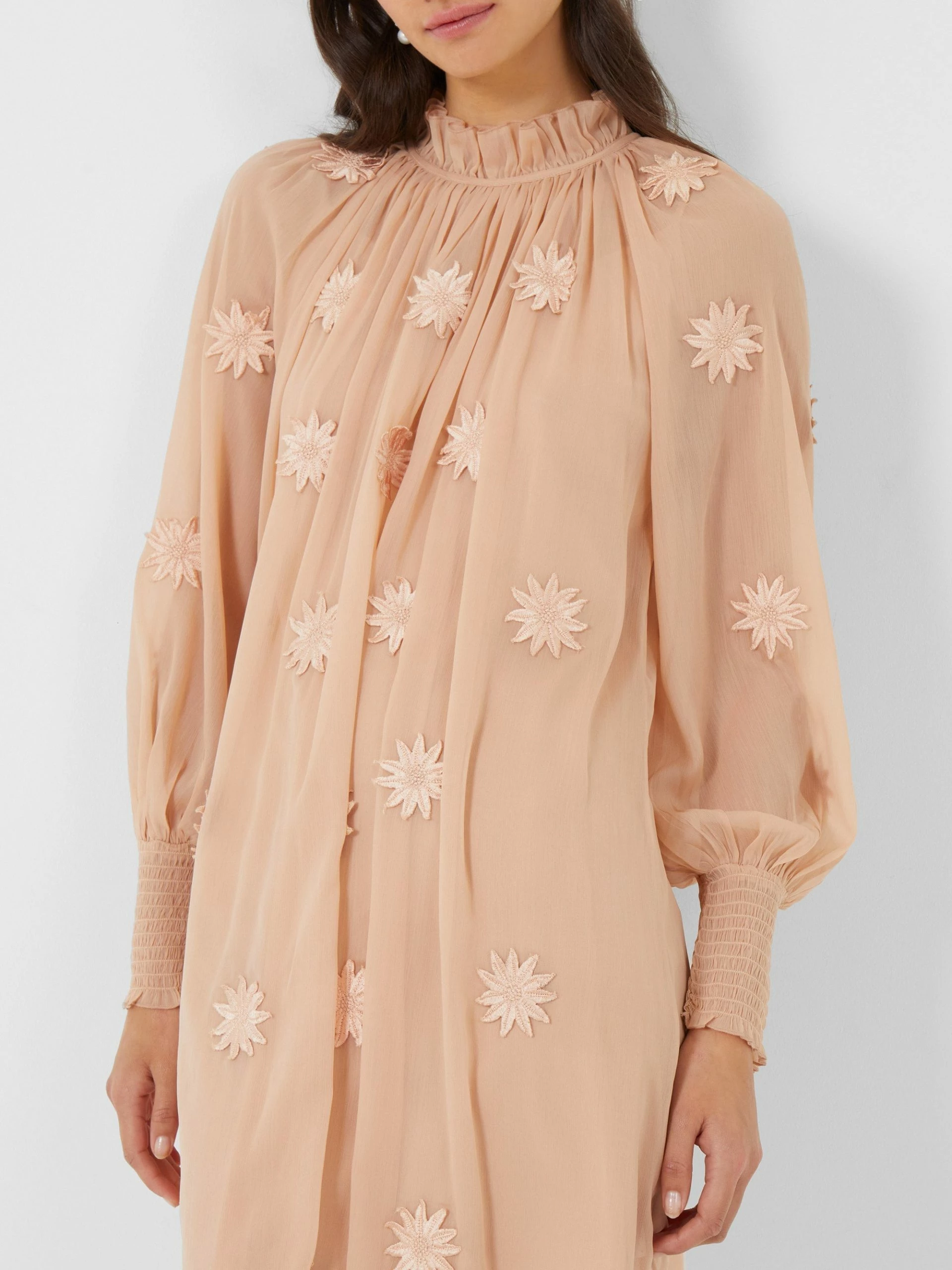 French Connection Aziza Lace High Neck Mini Dress 6 French Connection Aziza Lace High Neck Mini Dress - Image 4