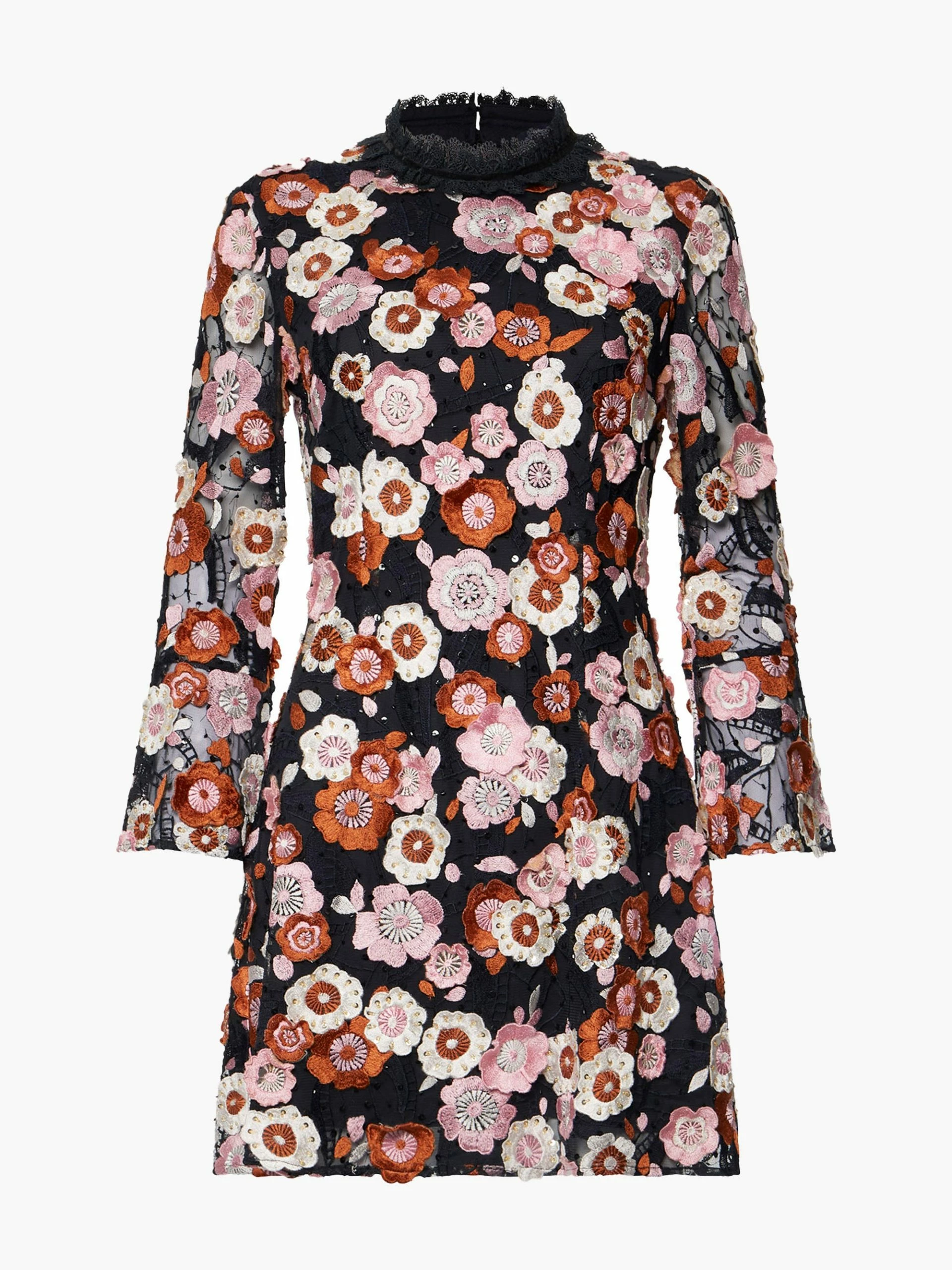 French Connection Astrida Aliyha Lace Embroidered Mini Dress 8 French Connection Astrida Aliyha Lace Embroidered Mini Dress - Image 6