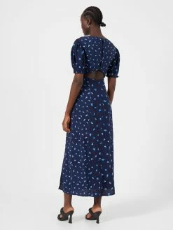 French Connection Bhelle Collete Eco Open Back Detail Midi Dress -French Connection Shop 71TAS40 1337copy