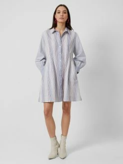 French Connection Eslem Mix Stripe Oxford Shirt Dress -French Connection Shop 71TBE90 1799copy2