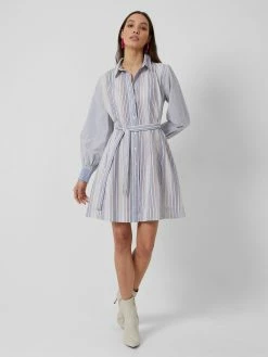 French Connection Eslem Mix Stripe Oxford Shirt Dress