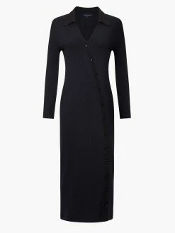 French Connection Reina Ribbed Jersey Midi Dress -French Connection Shop 71TBX 2copy