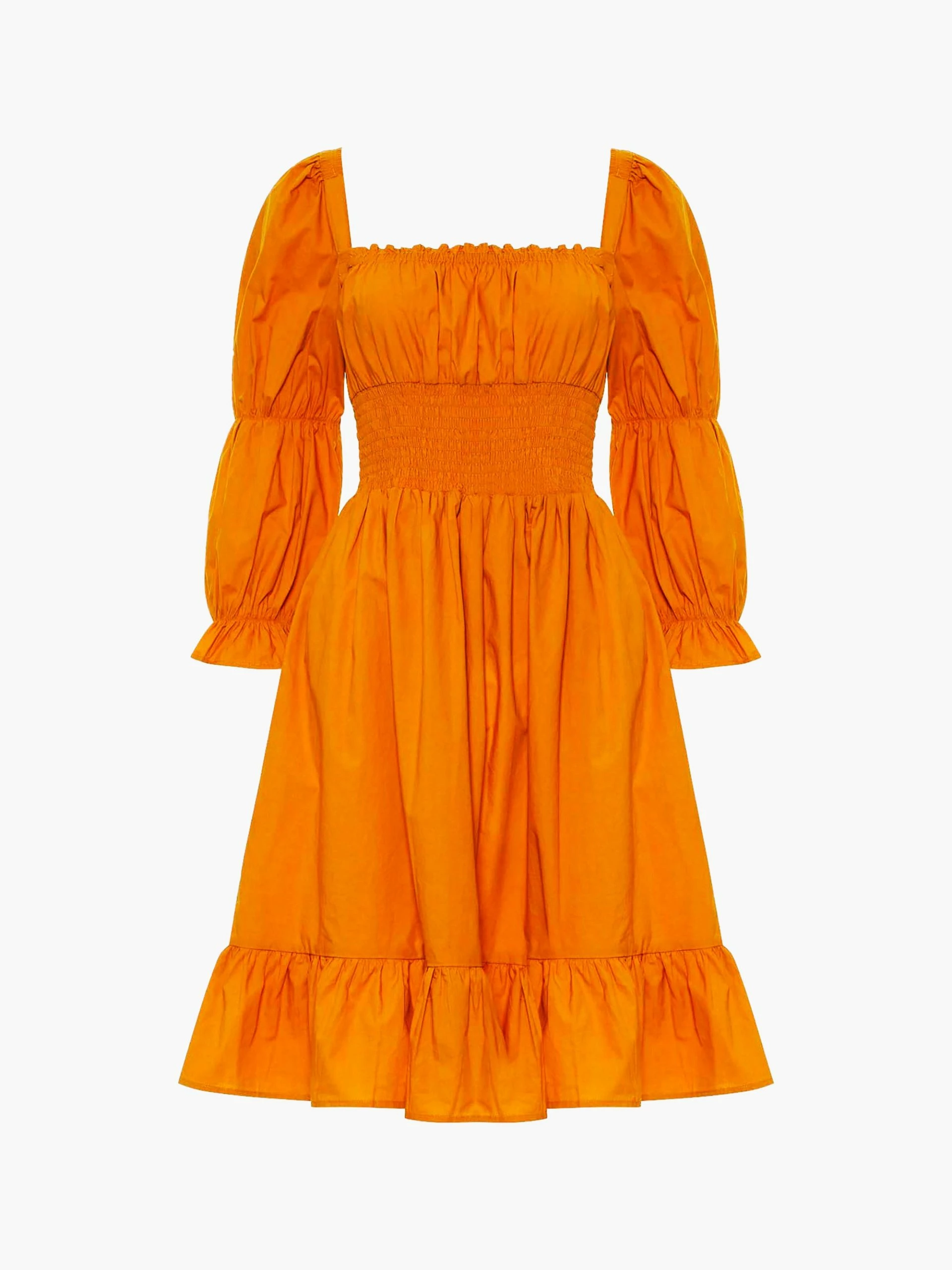 French Connection Sindey Cotton Satin Smocked Mini Dress 7 French Connection Sindey Cotton Satin Smocked Mini Dress - Image 5