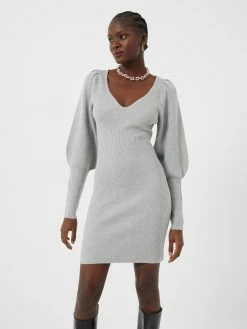 French Connection Lydia Knit Balloon Sleeve Mini Dress -French Connection Shop 71TCX01 1377 copy