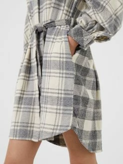 French Connection Arla Flannel Belted Shirt Dress -French Connection Shop 71TDH10 1448 copy