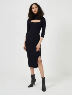 French Connection Mathilda Knit Cut-Out Midi Dress