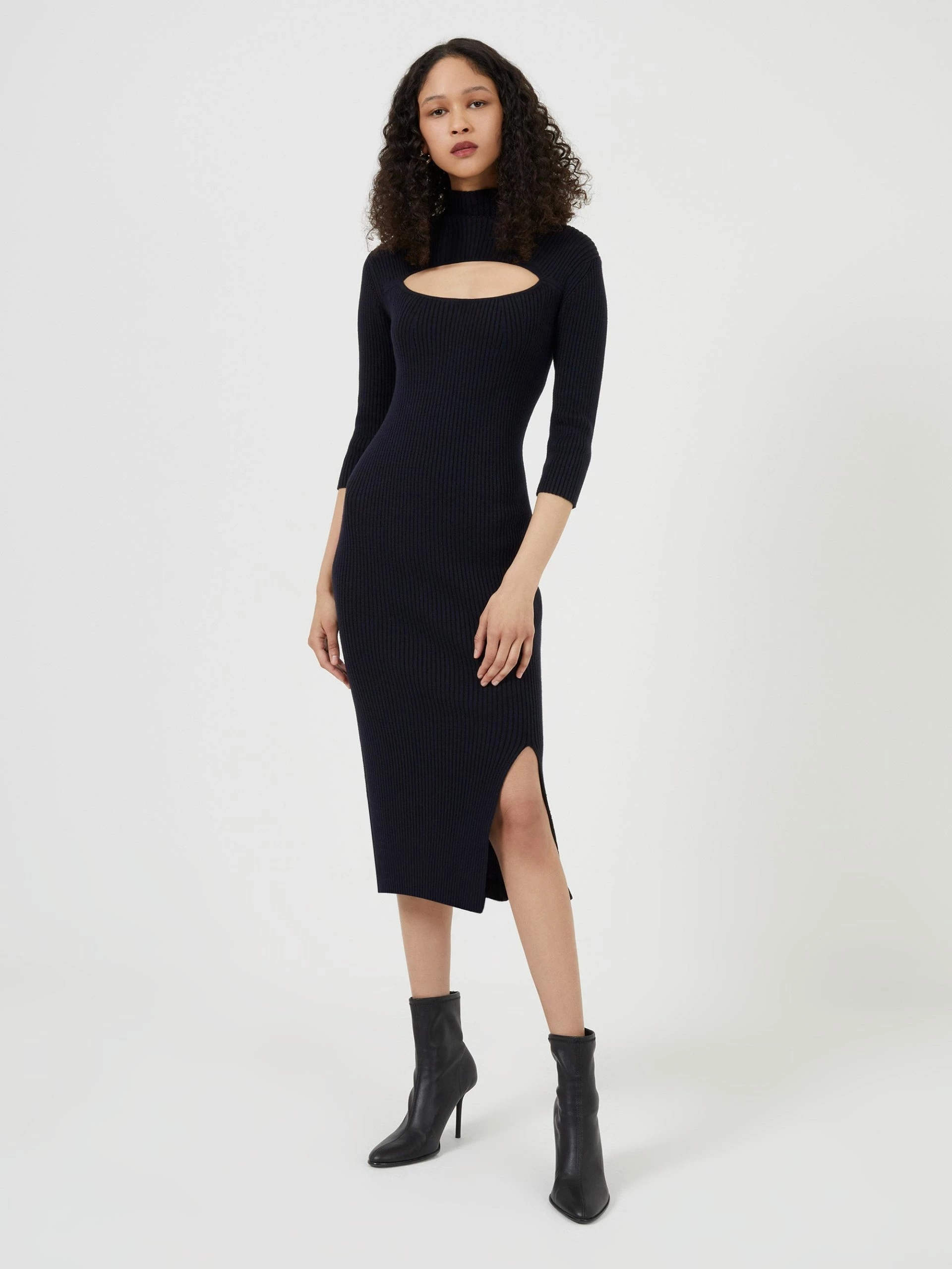 French Connection Mathilda Knit Cut-Out Midi Dress 3 French Connection Mathilda Knit Cut-Out Midi Dress