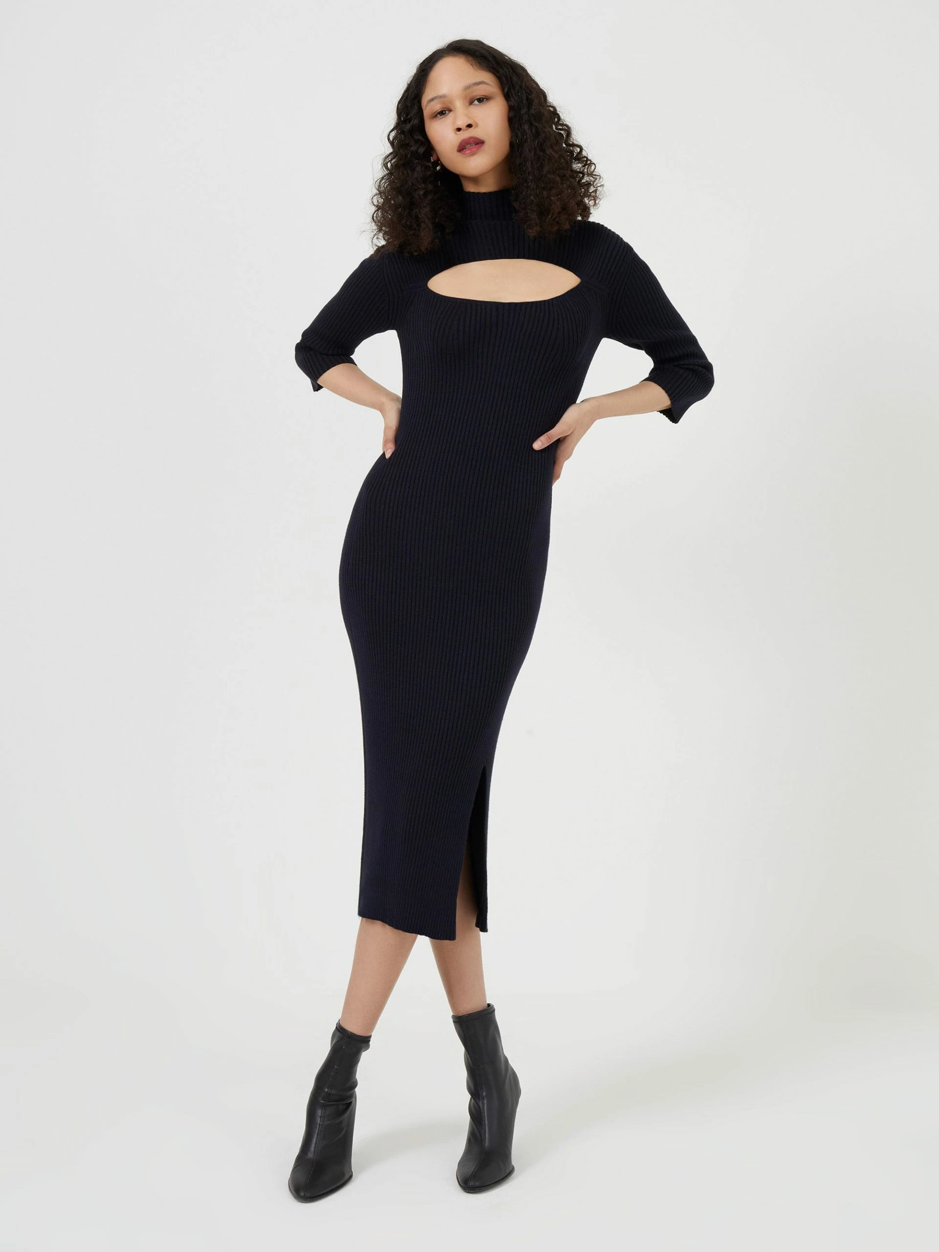 French Connection Mathilda Knit Cut-Out Midi Dress 4 French Connection Mathilda Knit Cut-Out Midi Dress - Image 2