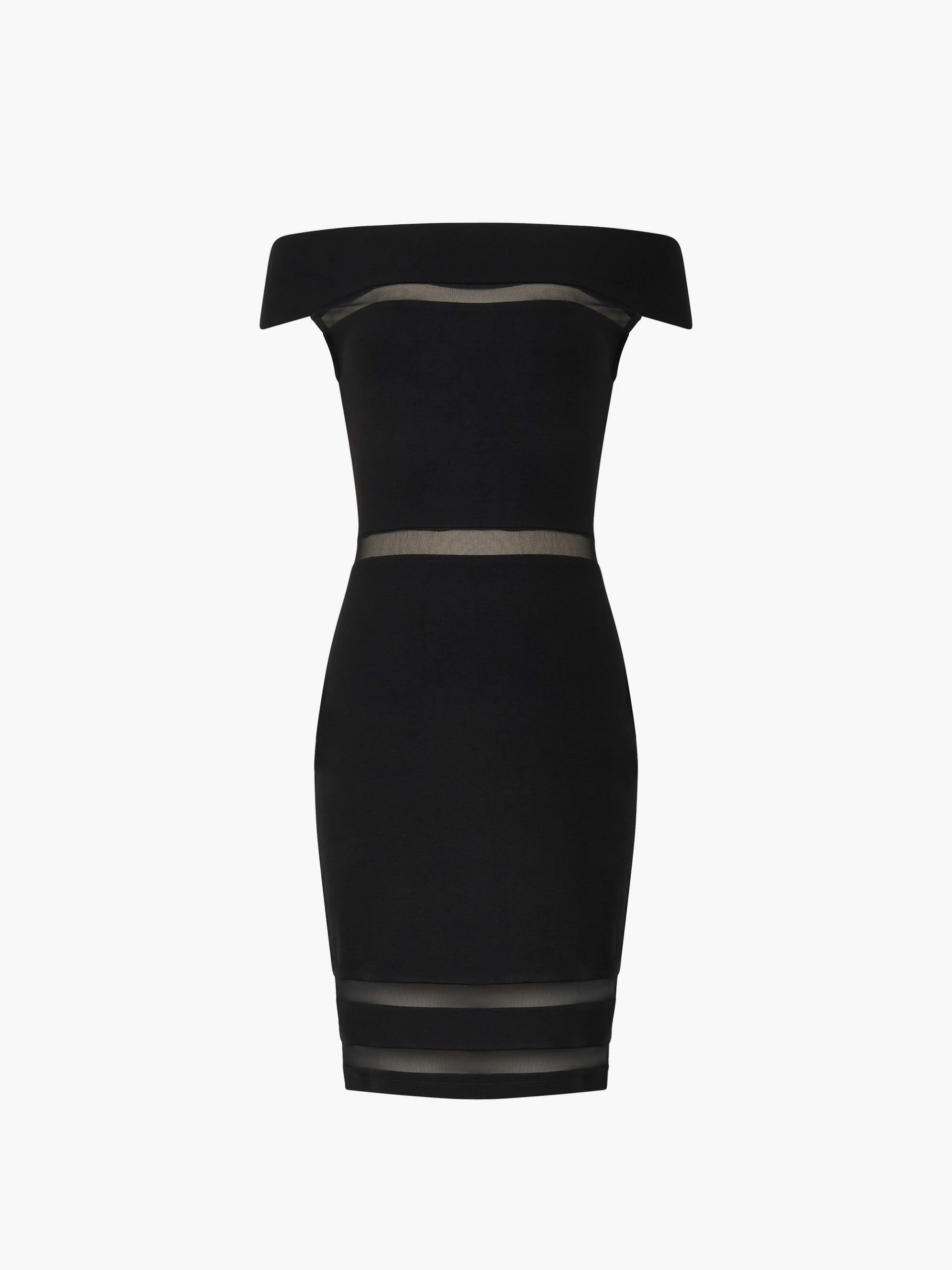 French Connection Viven Mesh Panel Off Shoulder Mini Dress 8 French Connection Viven Mesh Panel Off Shoulder Mini Dress - Image 6