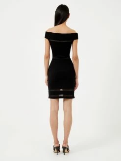 French Connection Viven Mesh Panel Off Shoulder Mini Dress 12 French Connection Viven Mesh Panel Off Shoulder Mini Dress -French Connection Shop 71TFP01 5207