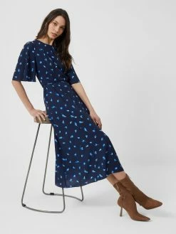 French Connection Bhelle Verona Crepe Midi Dress -French Connection Shop 71TGC40 2