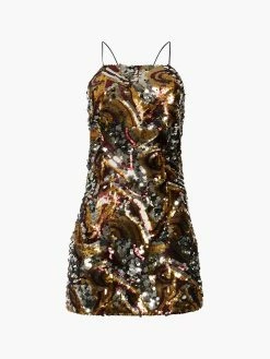 French Connection Anadia Sequin Embellished Tie Back Mini Dress -French Connection Shop 71TGE90