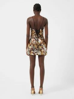 French Connection Anadia Sequin Embellished Tie Back Mini Dress -French Connection Shop 71TGE90 901 copy
