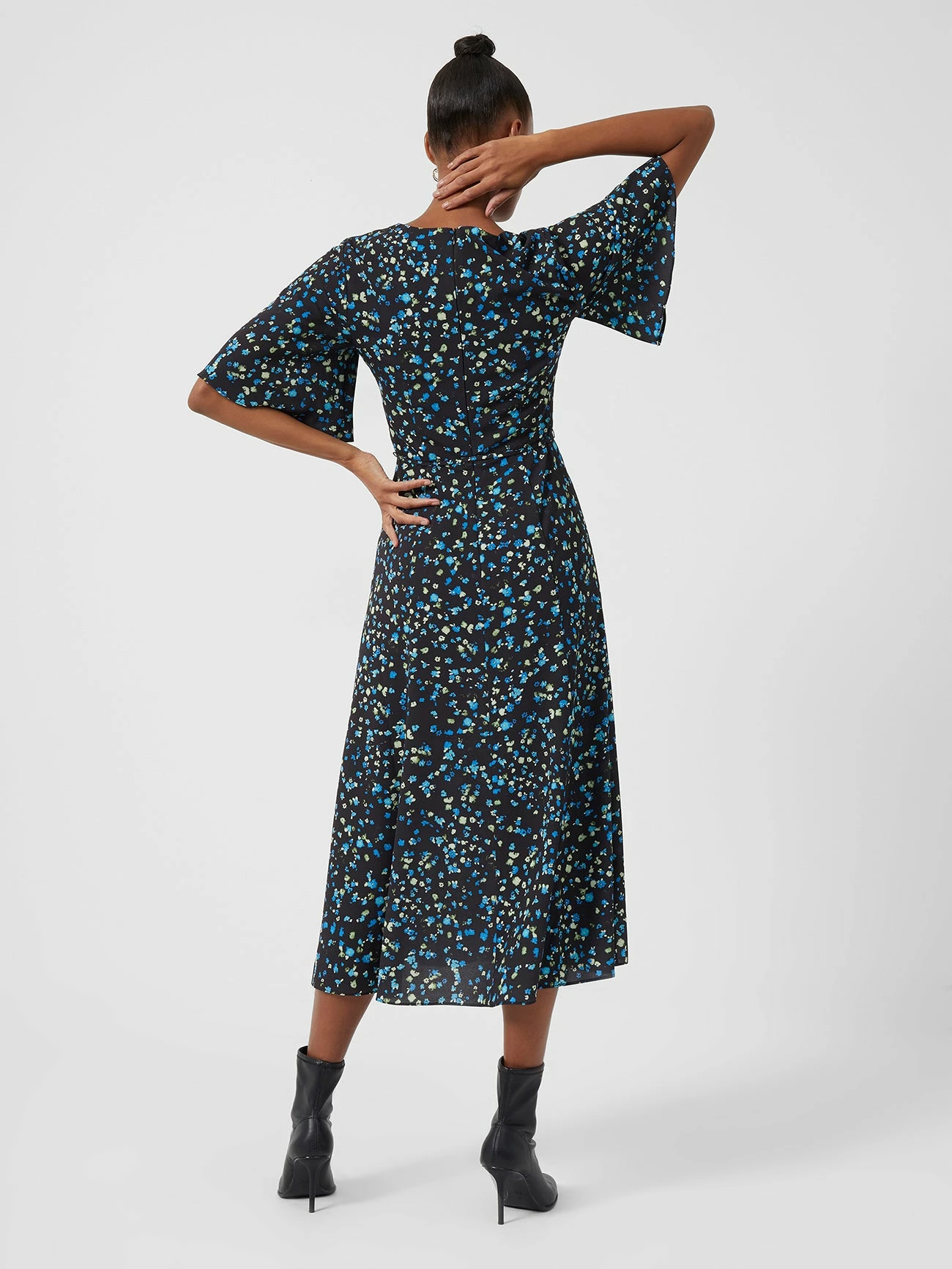 French Connection Shea Ferna Verona Crepe Midi Dress 6 French Connection Shea Ferna Verona Crepe Midi Dress - Image 4
