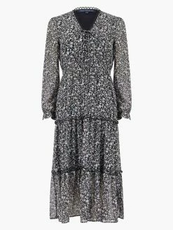 French Connection Dana Tiered Long Sleeve Midi Dress 11 French Connection Dana Tiered Long Sleeve Midi Dress -French Connection Shop 71THG01