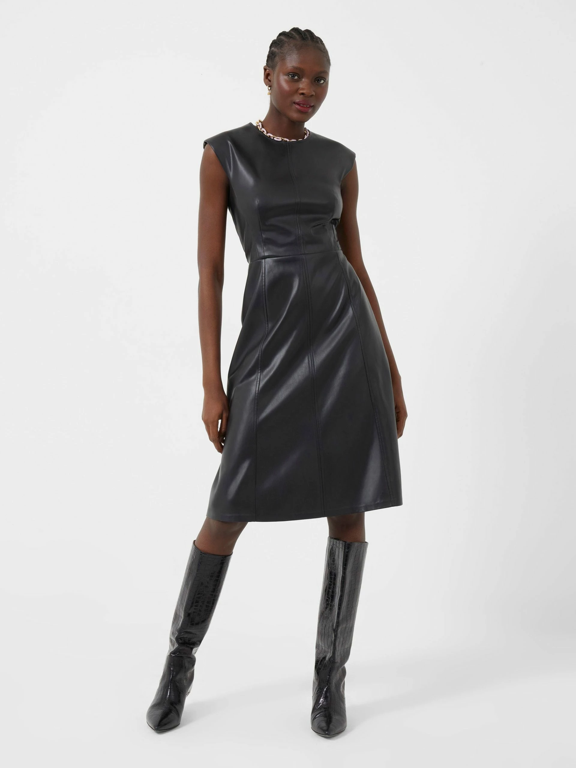 French Connection Etta Recycled Vegan Leather Dress 5 French Connection Etta Recycled Vegan Leather Dress - Image 3