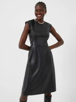 French Connection Etta Recycled Vegan Leather Dress